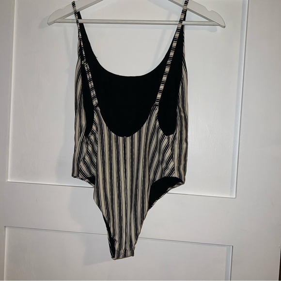Billabong Black and White Striped One Piece Swimsuit - Picture 7 of 12